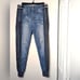 Evisu Jogger Jean Women's Pants Colorblock Two Tone Large Pocket Logo Y2K Sz S
