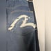 Evisu Jogger Jean Women's Pants Colorblock Two Tone Large Pocket Logo Y2K Sz S
