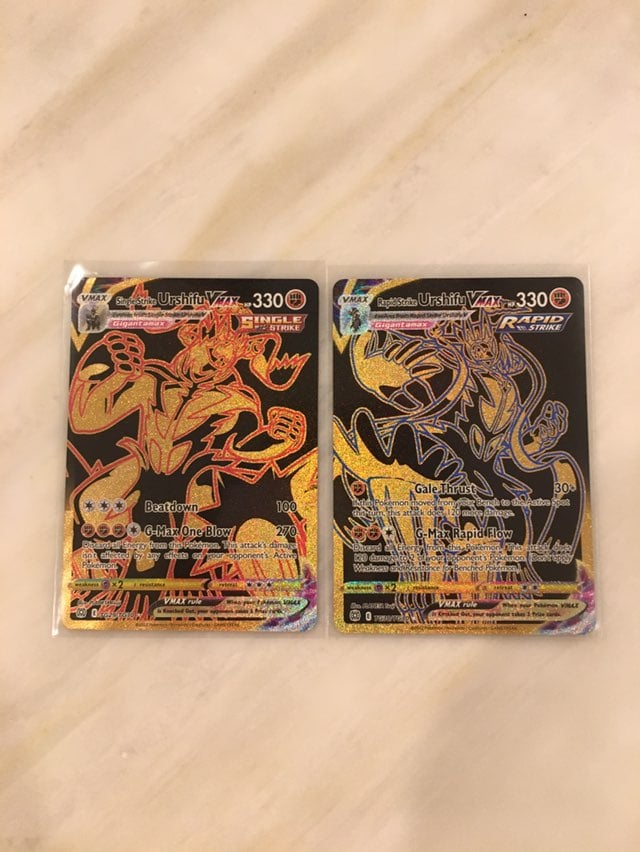 Single & Rapid Urshifu V Max Gold Card's [DUO]