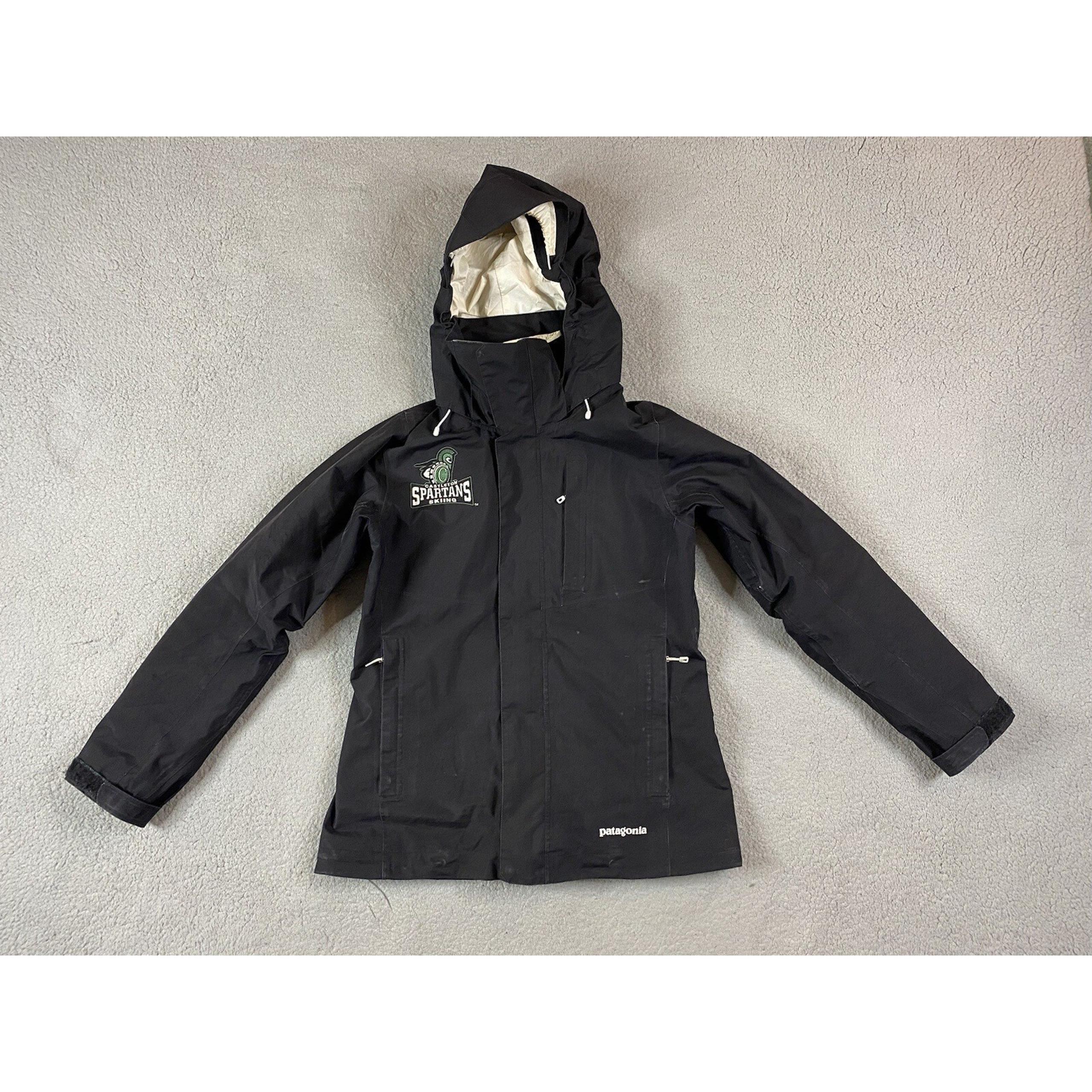 Patagonia Jacket Womens Small Black Interchange Zip Lined Ski Hooded Recco Parka