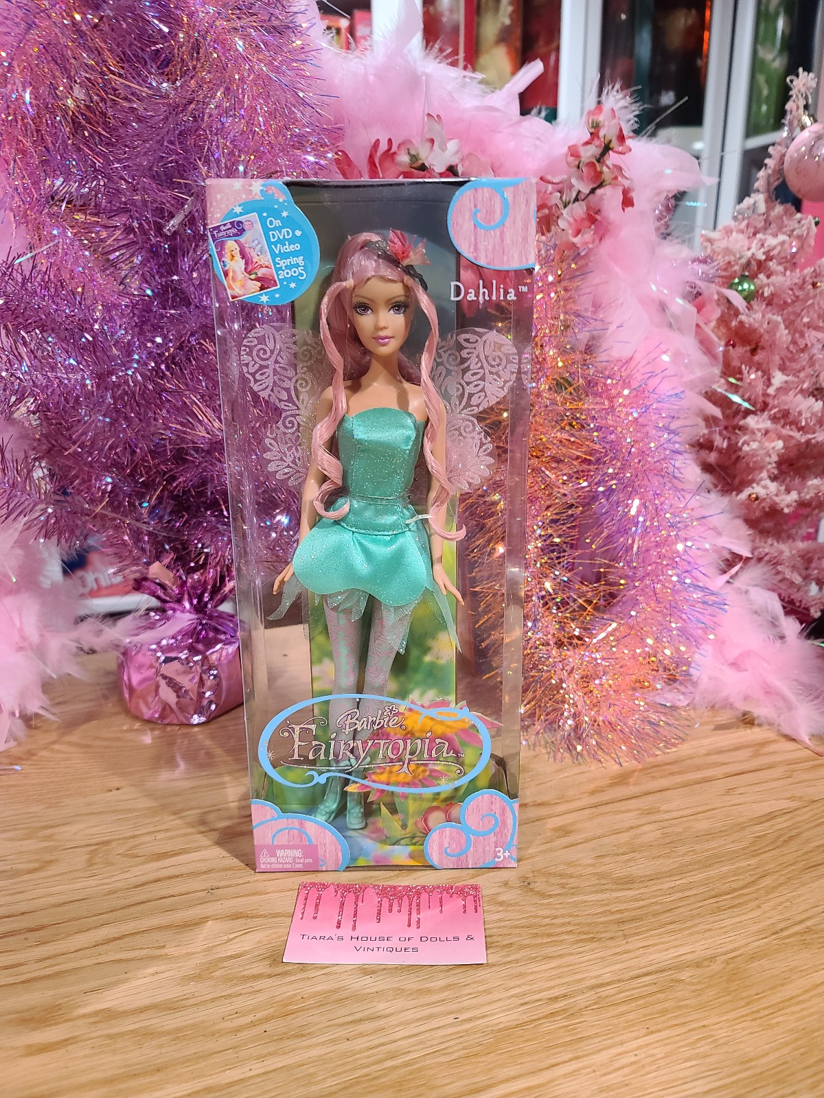 NIB! RARE 2004 FAIRYTOPIA DAHLIA GLITTER BARBIE!