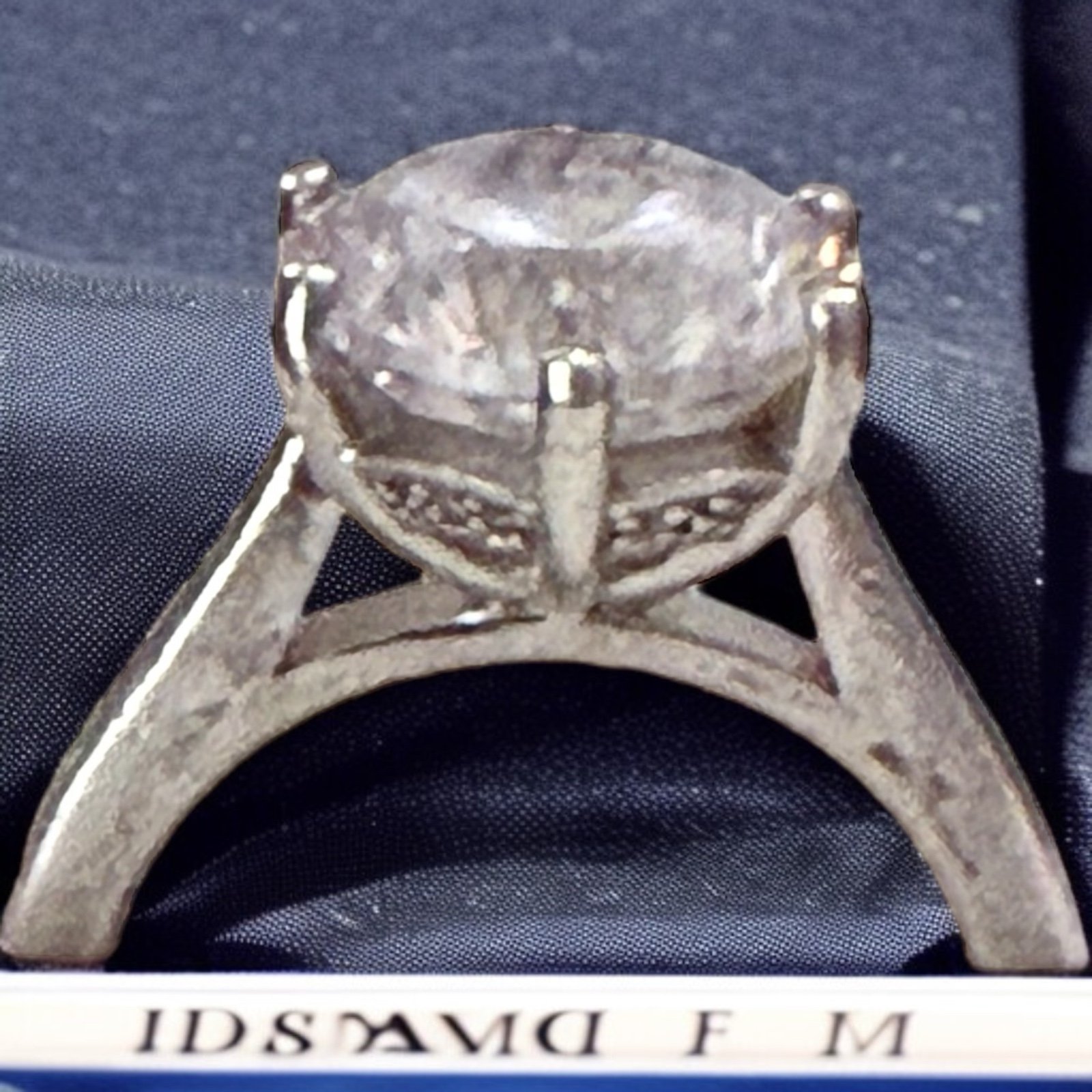 Platinum setting 2 ct lab created ring size 5