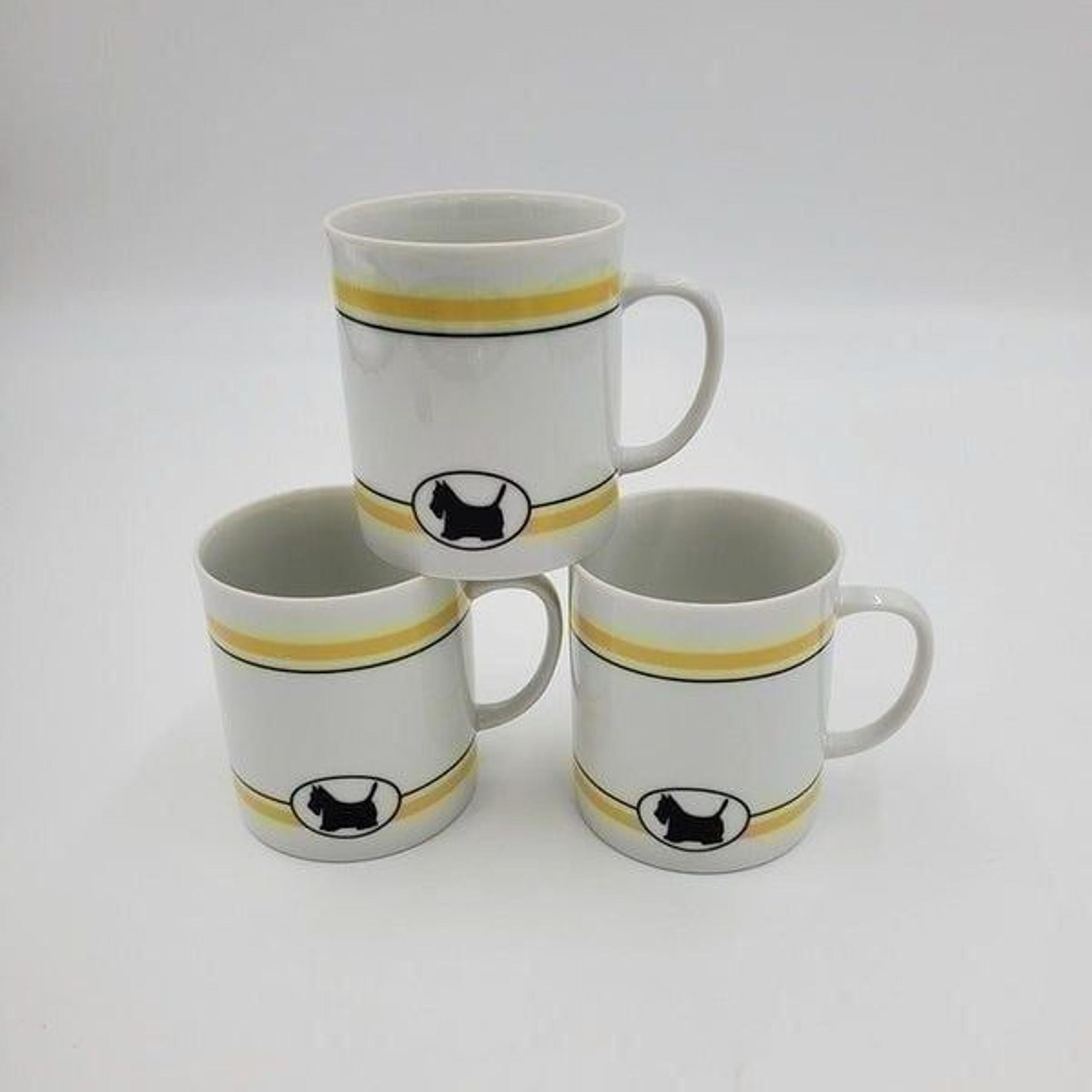 Department 56 Coffee Mug Scottie Cafe Dog Set Of 3