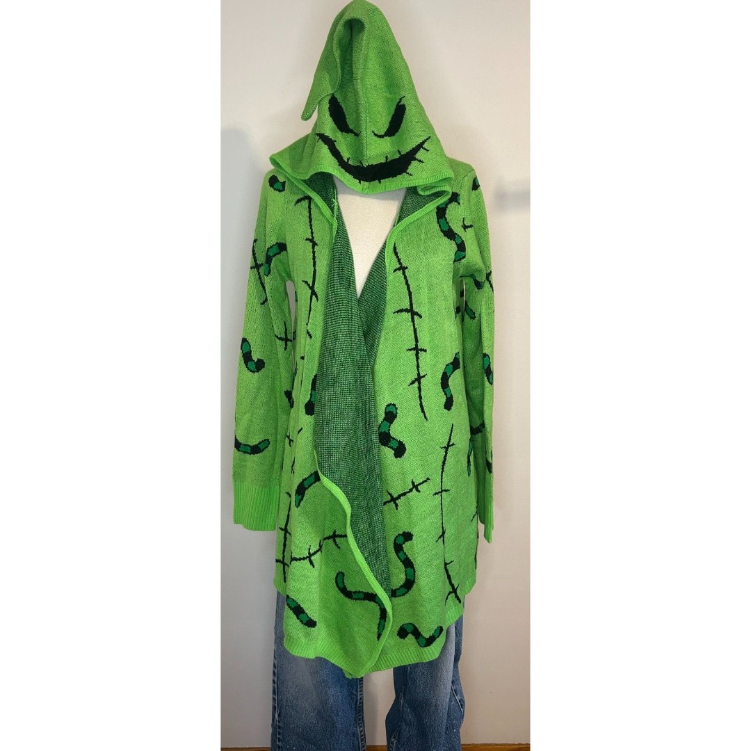 The Nightmare Before Christmas Cardigan Women's Medium Oogie Boogie Sweater