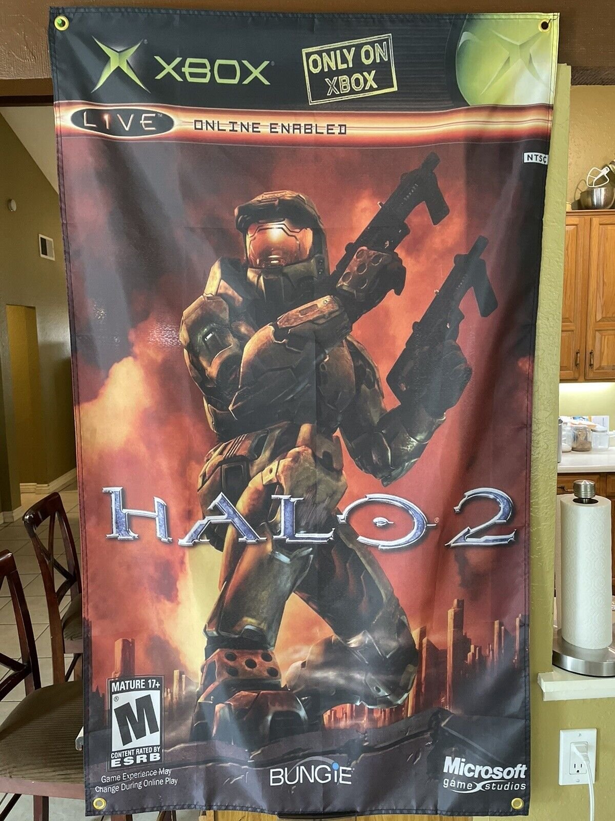Halo 2 5ft Flag Microsoft XBOX 2004 Banner Poster Bungie Master Chief