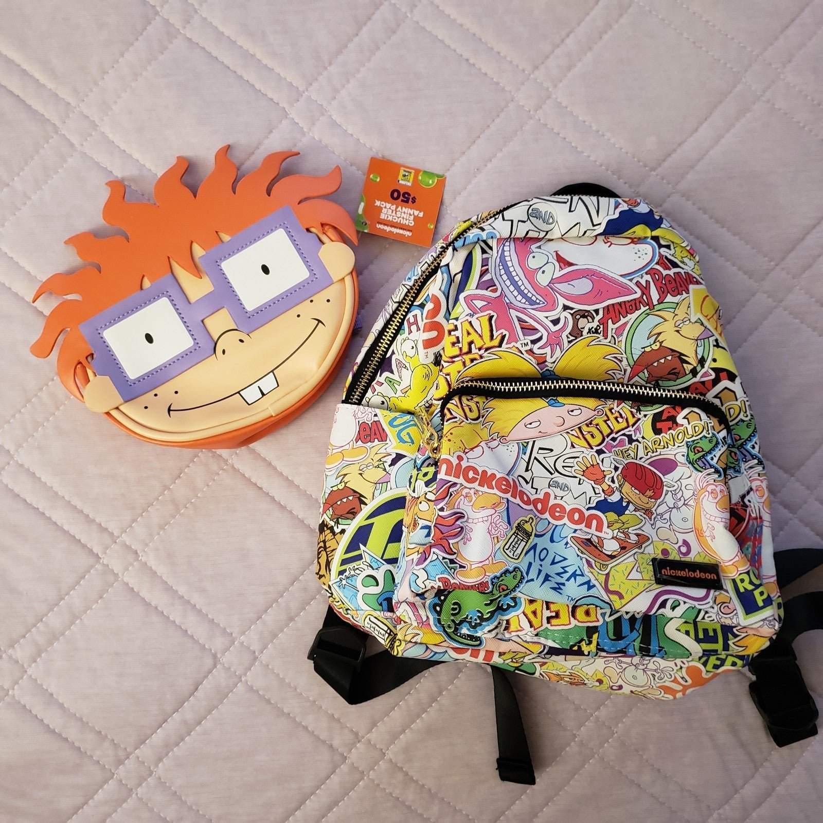 SDCC 2022 Exclusive Nickelodeon 90s Backpack & Rugrats Chuckie Fanny Pack