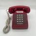 Rare Vintage Western Electric Red Push Button Desk Table Top Retro Telephone