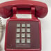 Rare Vintage Western Electric Red Push Button Desk Table Top Retro Telephone
