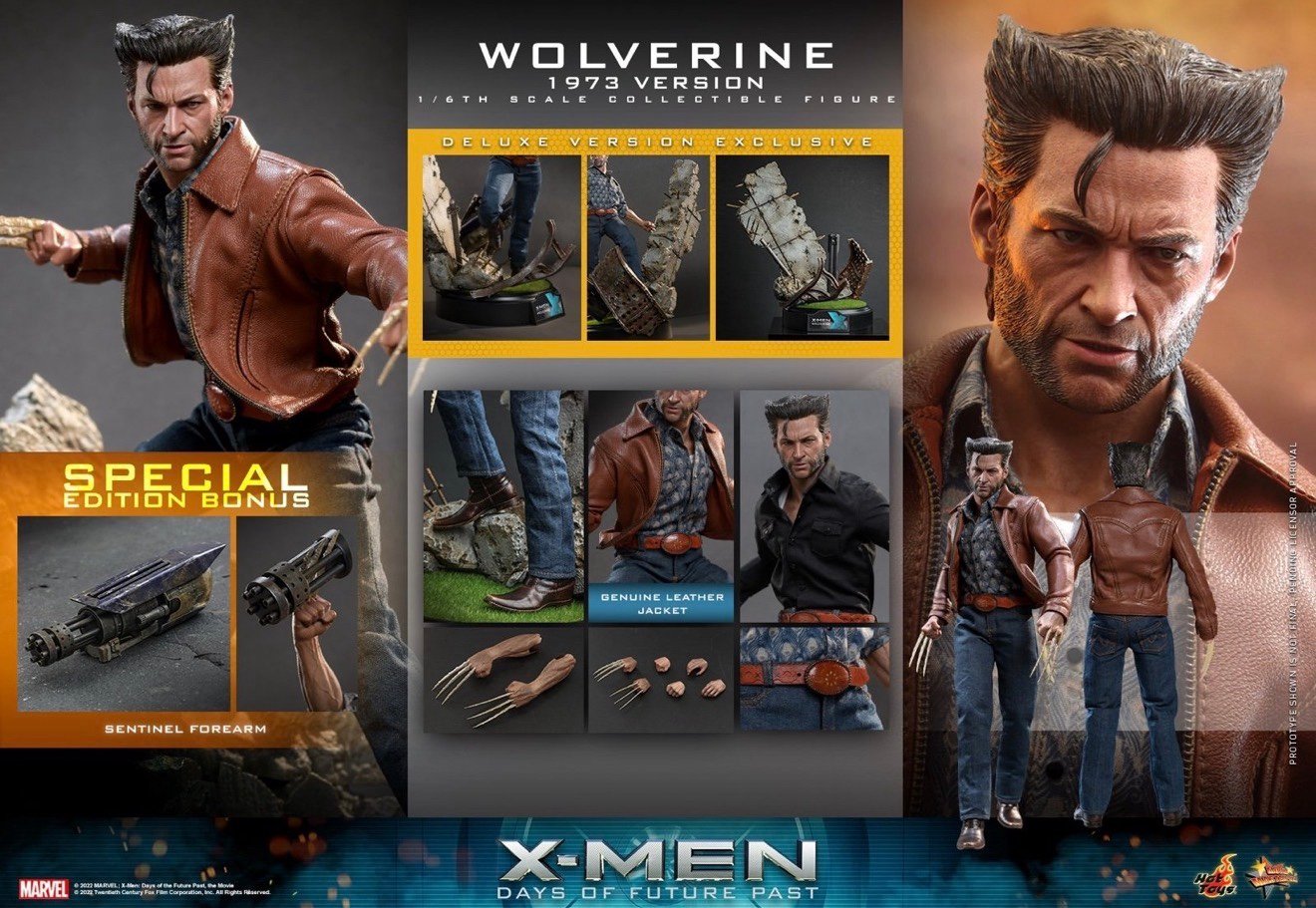 Hot toys Wolverine 1973 Days of future past deluxe sideshow special edition 1/6