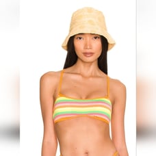 L*Space Pamela Bikini Top in Under the Sun Size XS NWT Racerback Striped