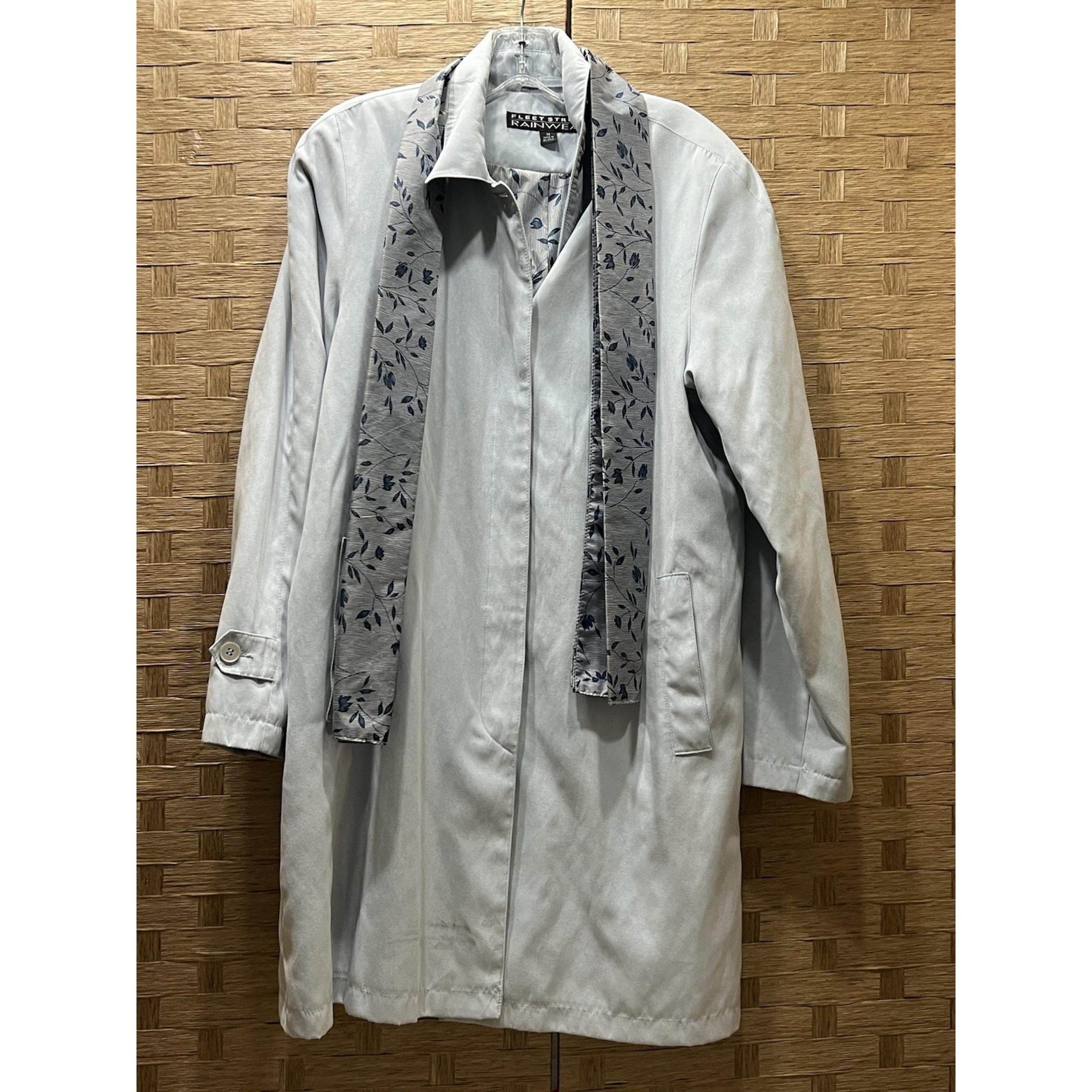 Fleet Street Rain Gear Vintage Women's Raincoat + Matching Scarf Sz M VGC!