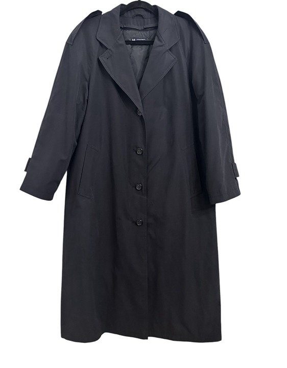 AMR Long Trench Coat Women’s 10R Black Thinsulate Pockets Lined Outdoor