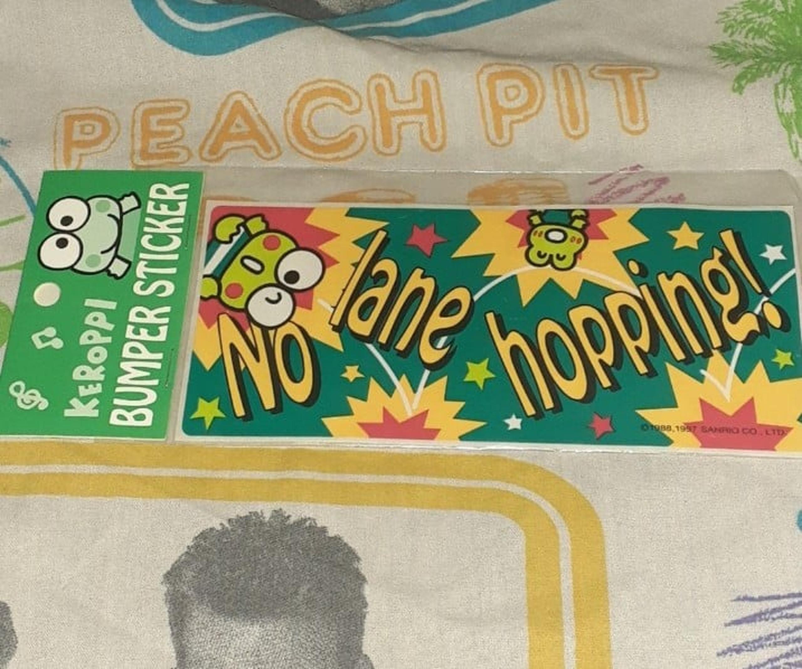 New 1997 Keroppi Sanrio Car Bumper Sticker Vintage 90s