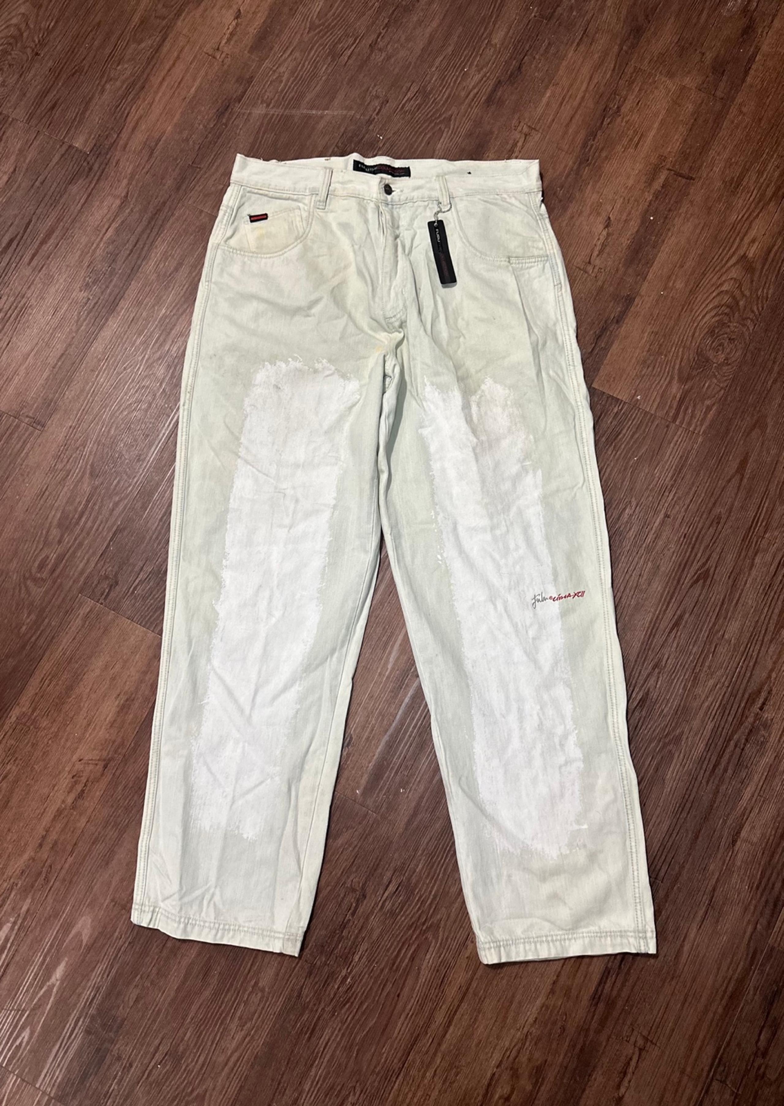 VINTAGE Fubu The Collection Jeans Mens 38 Light Denim Hip Hop Y2K 38X34