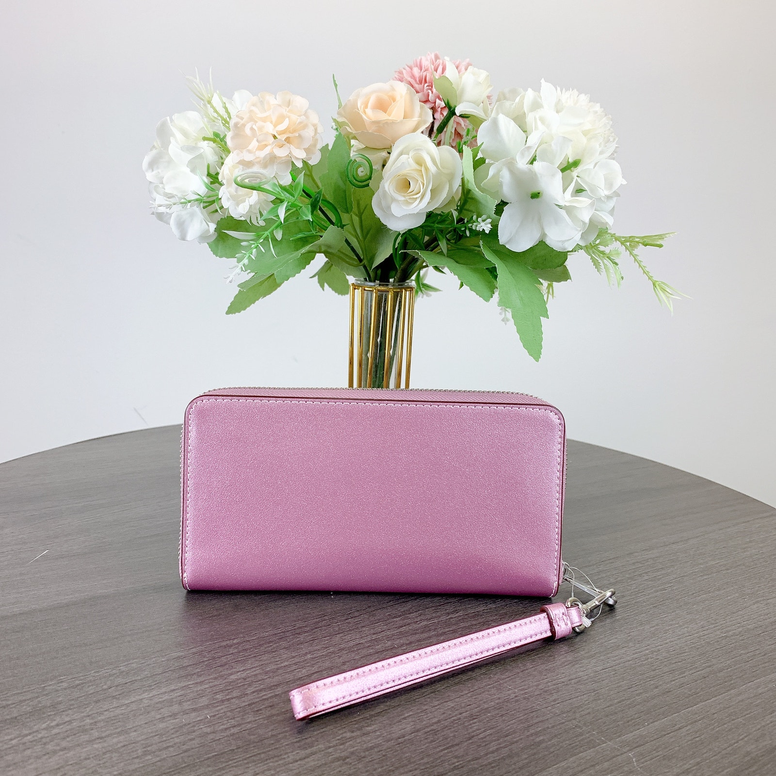 長財布 COACH Long Zip Around Wallet CY238 🧡Coach Long Zip Around Wallet - CY238 Light Champagne