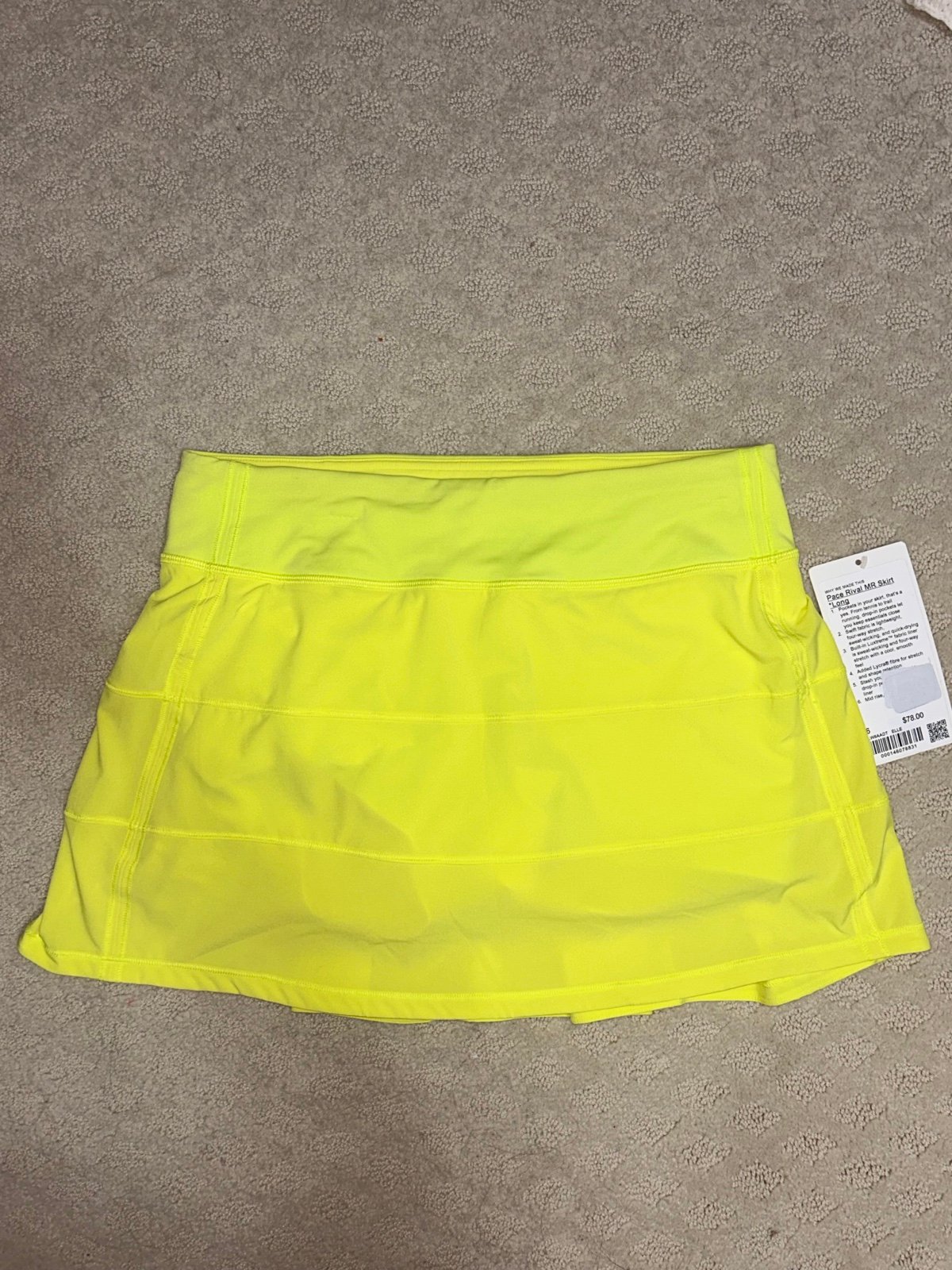 lululemon pace rival MR skirt Long size 6 NWT