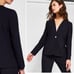 NWT! Ted Baker Cerisa Collarless Wool Navy floral Blazer Size 4