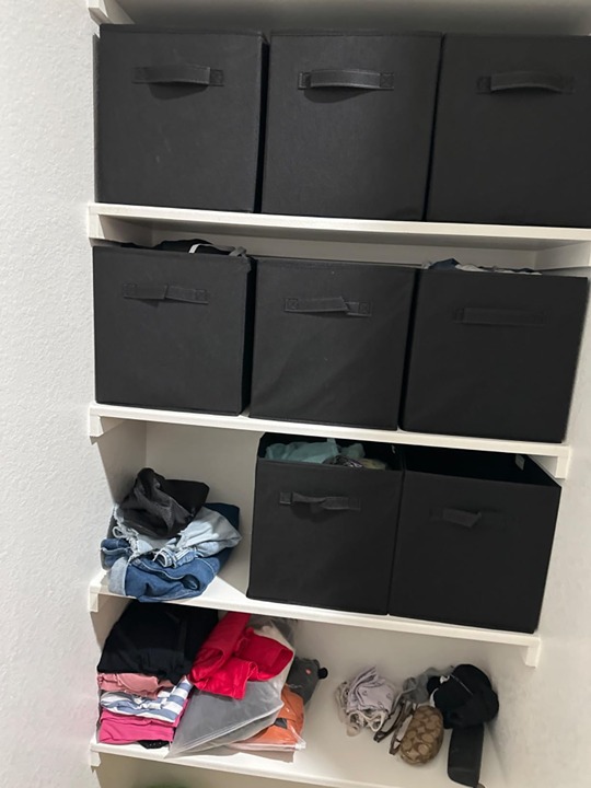 Fabric Storage Cubes for Cube Organizer - 8 Pack Heavy Duty Black Storage Bins