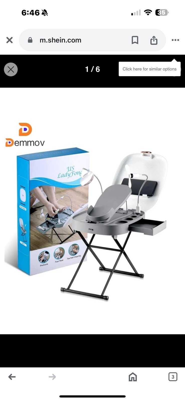 USLADYFONG Pedicure Stool With LED Magnifier Drying Fan The Beauty Footres