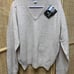 Jockey Vintage 100% Lambswool V-Neck Oatmeal Cream Sweater | NWT | XL