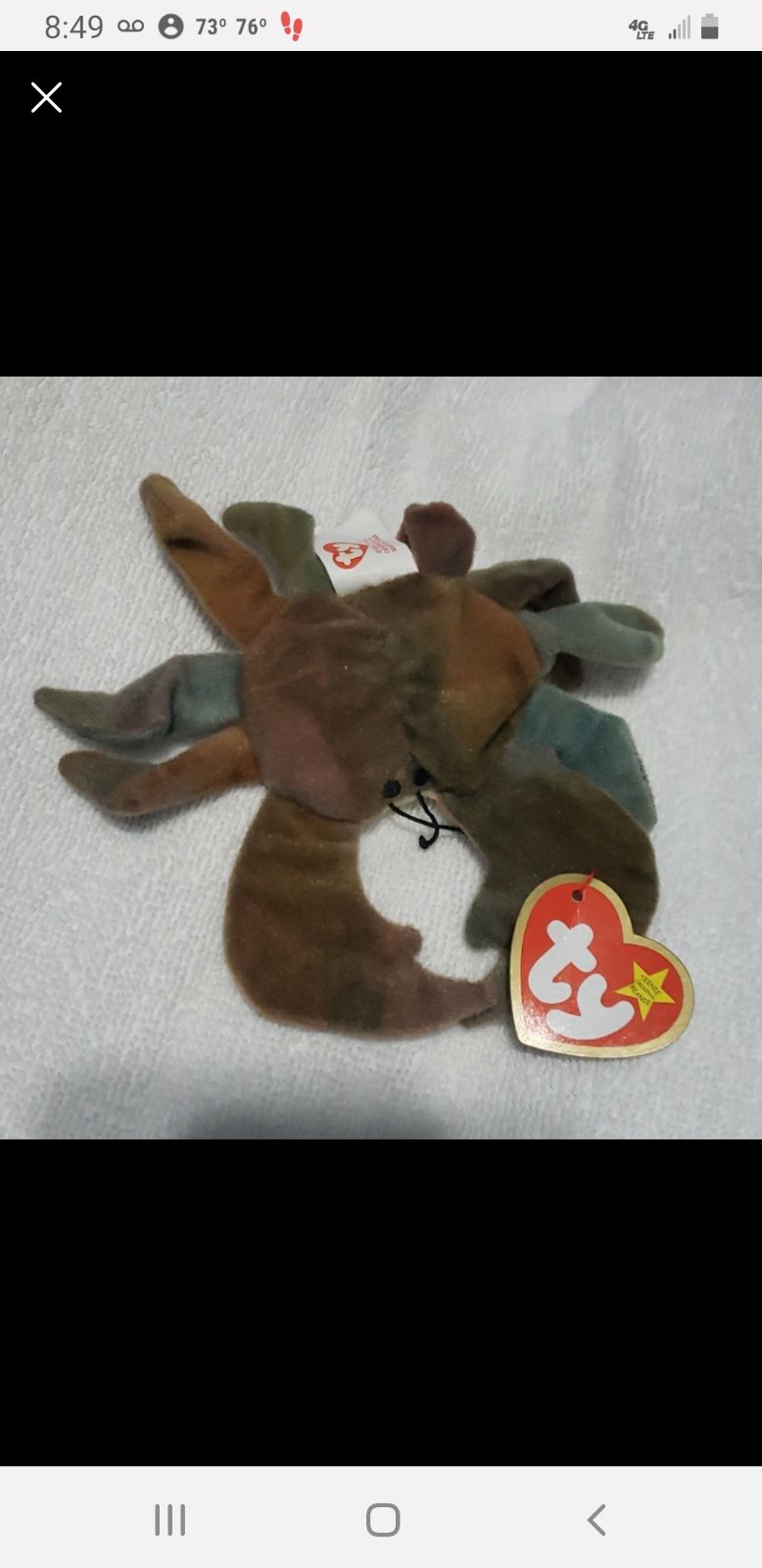 TY Claude the crab Teenie Beanie baby
