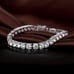 7.5 Solid Silver 2ct Diamond Womens Tennis Bracelet Ladies Authentic Jewelry
