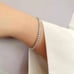 7.5 Solid Silver 2ct Diamond Womens Tennis Bracelet Ladies Authentic Jewelry