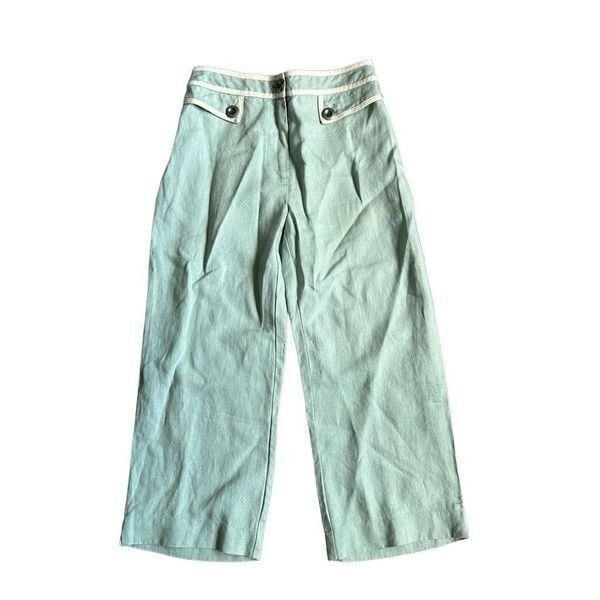 Soft Surroundings Line green pastel cropped pants