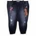 NWOT Torrid Graffiti Frayed Distressed Girlfriend Tiger Plus Size Jeans 26 25
