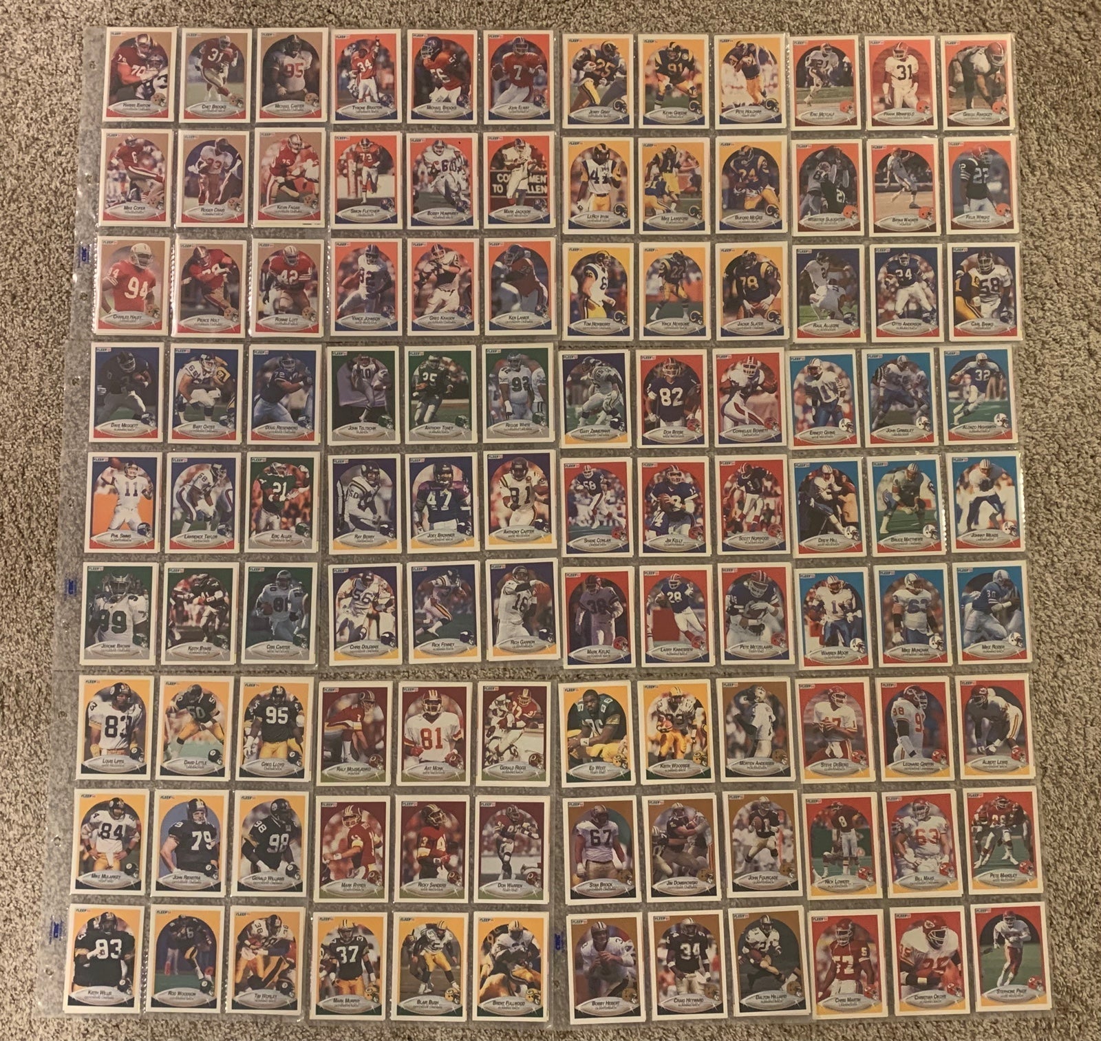1990 Fleer Football Cards - Complete Set - 480 Cards Organized By Team - NFL