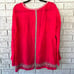 Johnny Was Womens Embroidered Floral Pink Tunic Swing Top Small Shirt Blouse