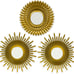 Gold Mirrors for Wall Pack of 3
