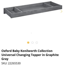 Changing table topper