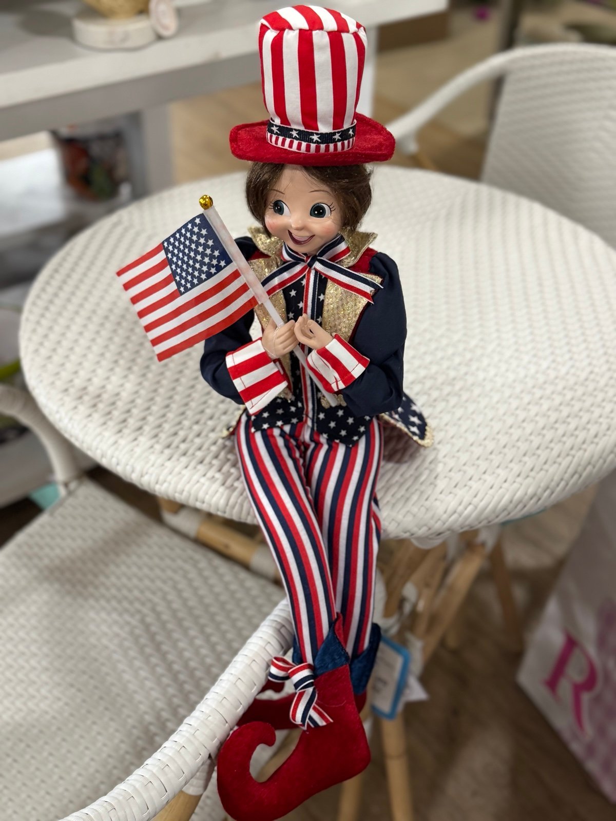 cynthia rowley elf sitter Patriotic large size 24”