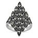Size 10, 925 STERLING SILVER Large Marquise Shape Marcasite Ring