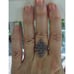 Size 10, 925 STERLING SILVER Large Marquise Shape Marcasite Ring