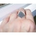 Size 10, 925 STERLING SILVER Large Marquise Shape Marcasite Ring