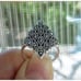 Size 10, 925 STERLING SILVER Large Marquise Shape Marcasite Ring