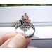 Size 10, 925 STERLING SILVER Large Marquise Shape Marcasite Ring