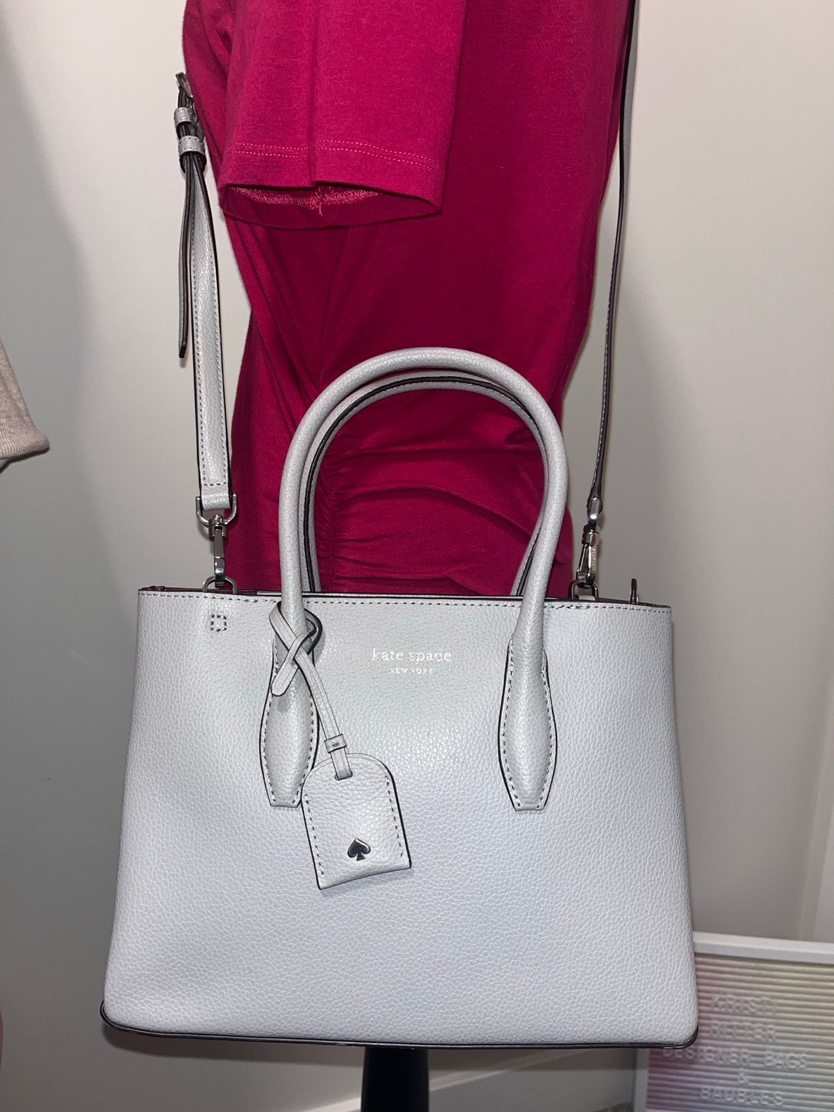 Kate Spade Eva Small Top Zip Satchel in Grey
