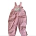 Vintage pinstripe pink overalls 18 m