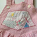 Vintage pinstripe pink overalls 18 m