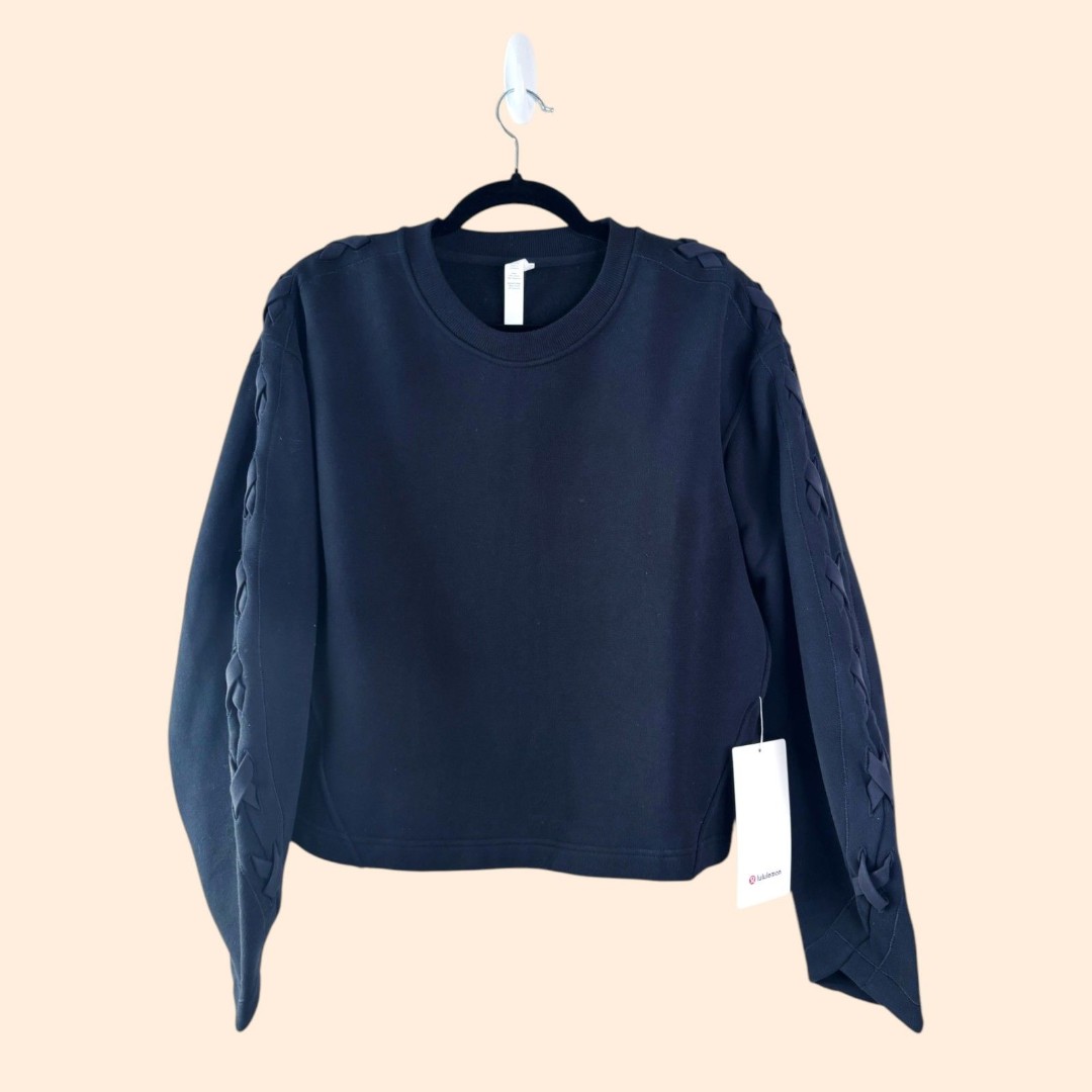 Lululemon Braided Sleeve Pullover Black