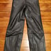 Motorcycle Leather Pants Zipper bottom