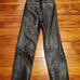Motorcycle Leather Pants Zipper bottom