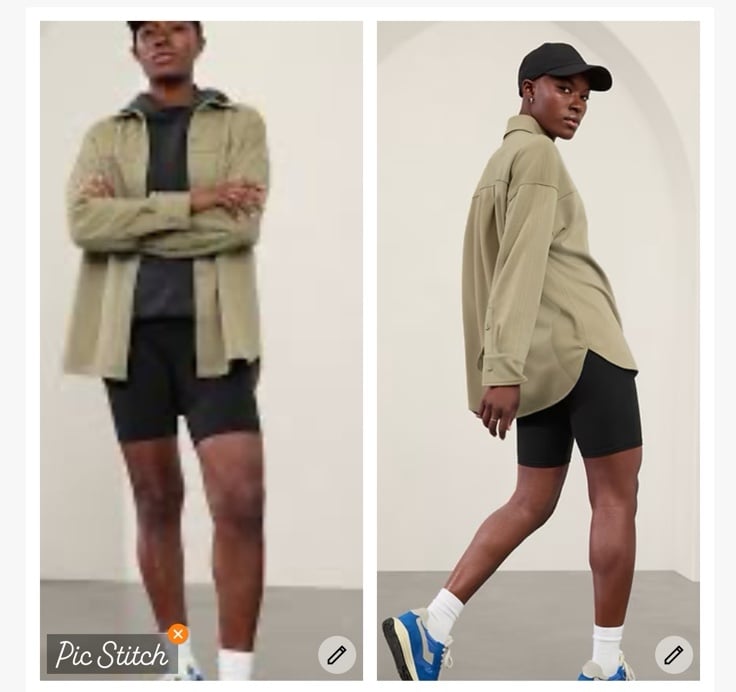 Athleta Allure Shirt Jacket Olive