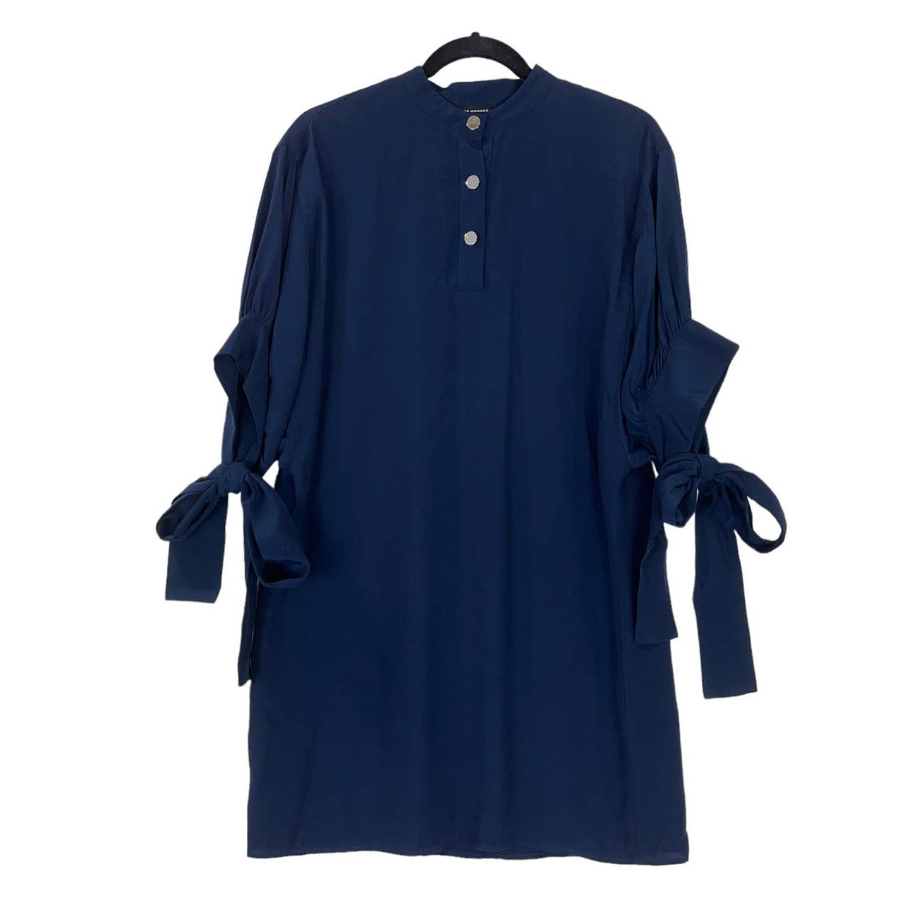 Club Monaco Womens size 0 dress blue tie sleeve shirtdress