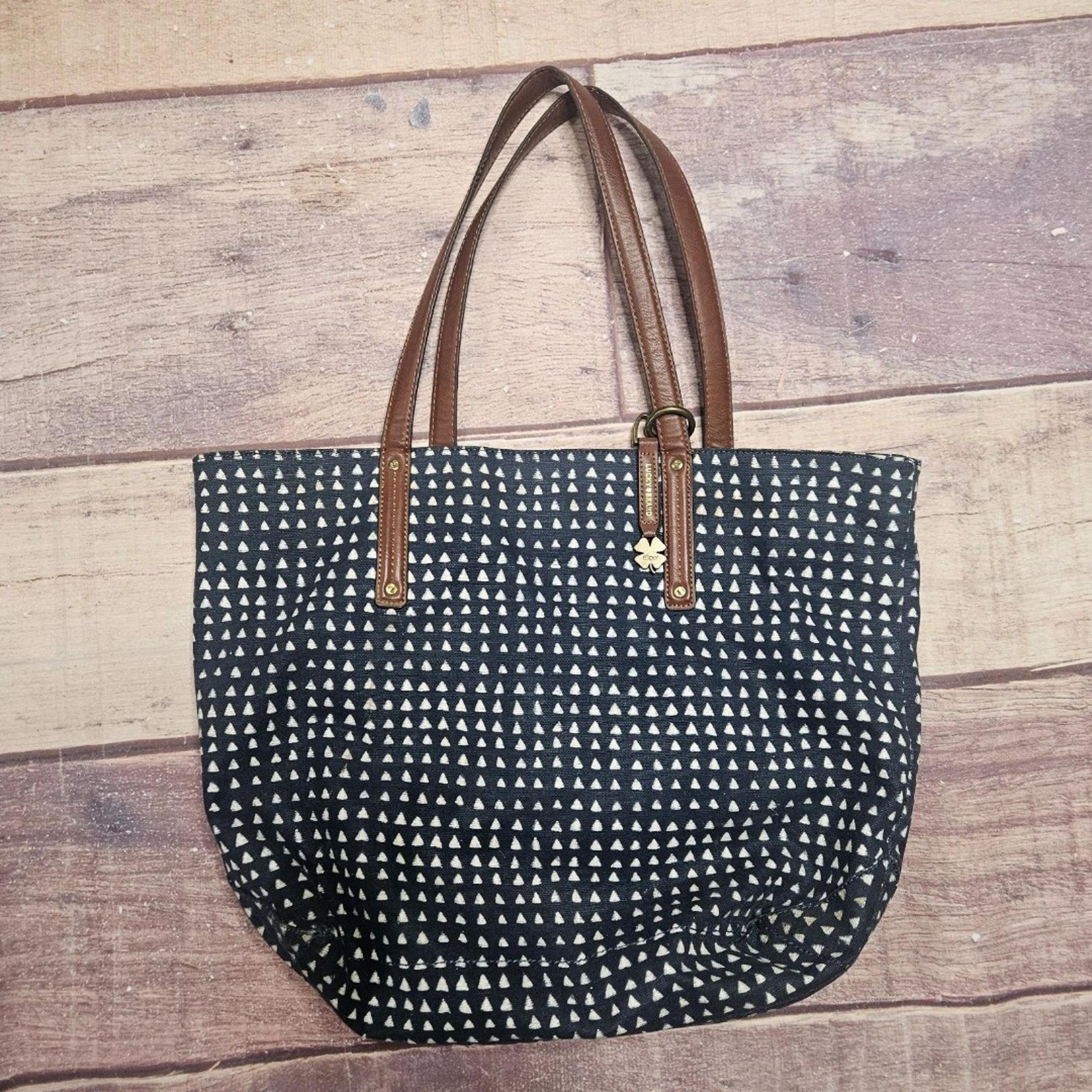 Lucky Brand Canvas Tote Bag Blue