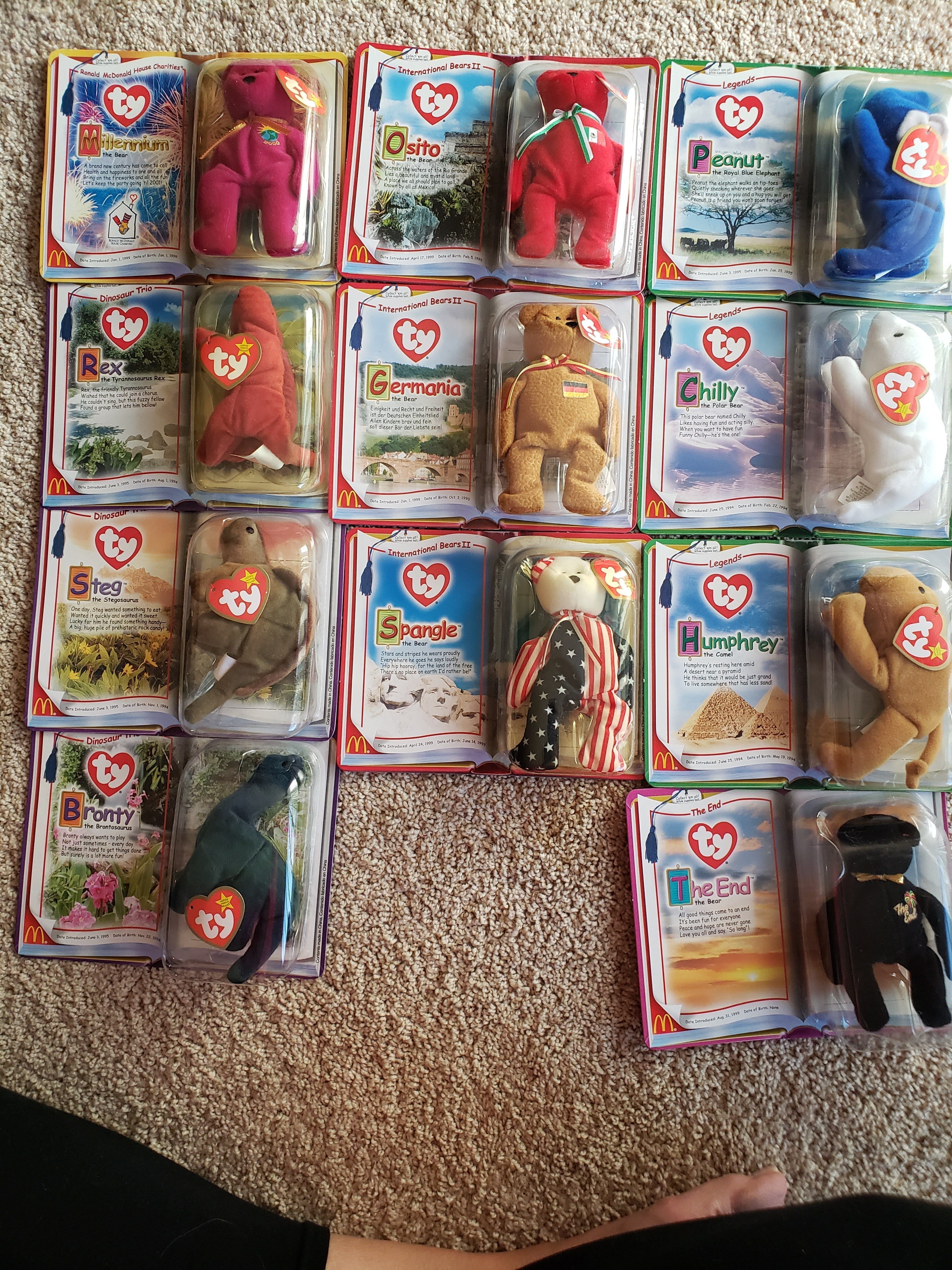 Vintage Set of 11 McDonald's Beanie Babies