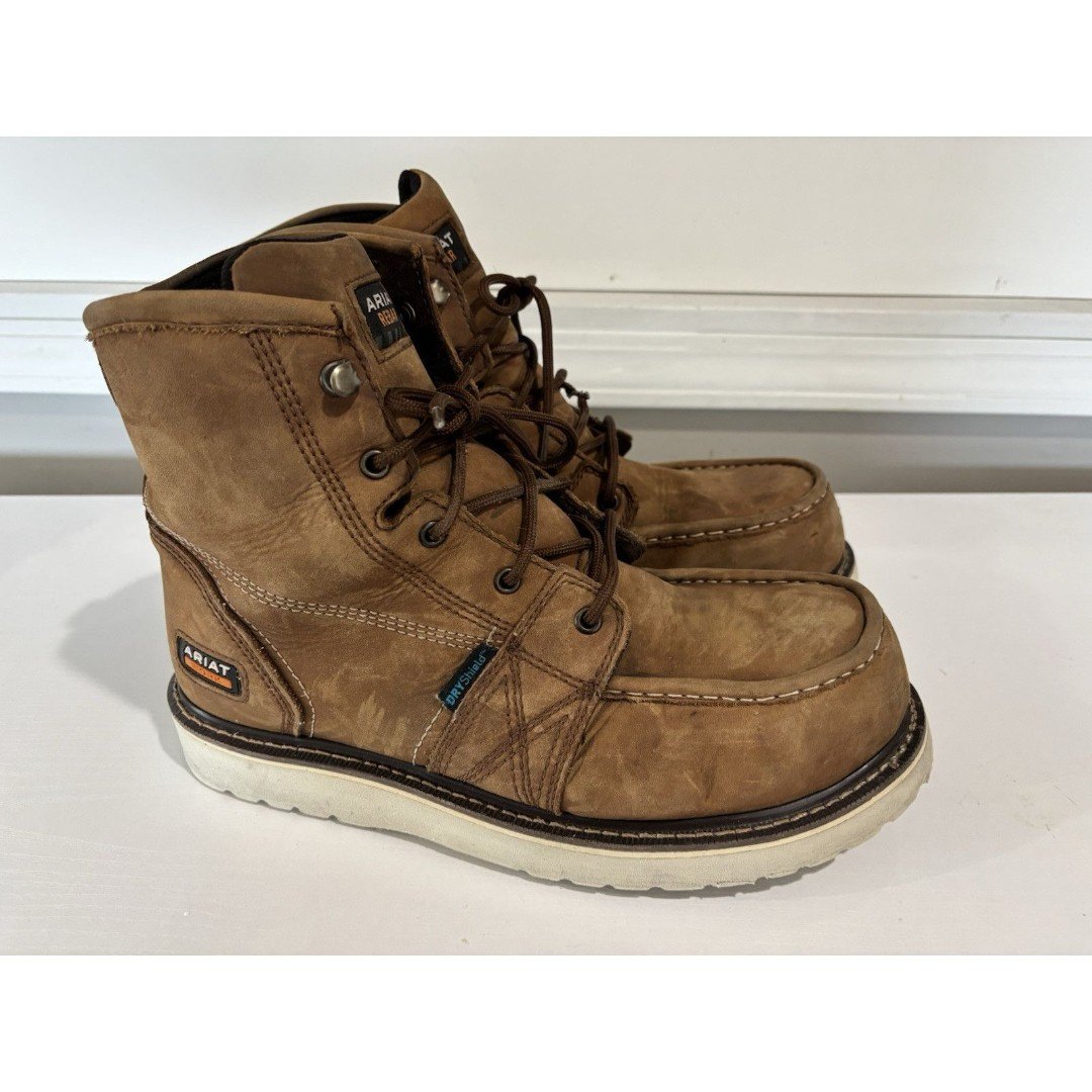 Ariat Men's Size 10.5EE Rebar Wedge Moc Toe 6 Waterproof Work Boot 10044540